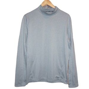 Reebok Gray Mock Neck Long Sleeve Athletic Shirt - Men's Large